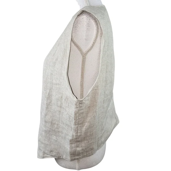 Quince 100% European Linen Button Down Vest In L - Picture 7 of 10